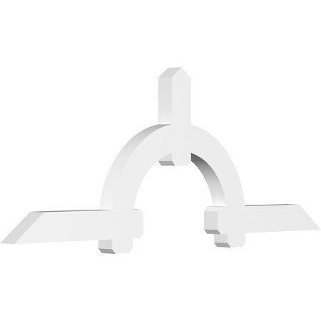 Ekena Millwork Ericson Architectural Grade PVC Gable Bracket, 96"W x 36"H x 4"D x 6"F, 9/12 Pitch GBP096X36X0406ERI00